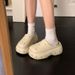 Women's Stylish Closed Toe Sandals Summer Wear Cute Star Pattern Thick Sole Non Slip Height Increasing Popular Sandals_vogvips.com
