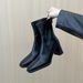 High Slim For Women, Fairy Style 2025 New Soft Leather Chunky Heel Cigarette Boots, Internet Celebrity Fashion_vogvips.com