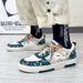 Men's Shoes Spring New Style Trend Casual Men's Sports Shoes Color Matching Contrast Color Lace Up Youth Sneakers C022_vogvips.com