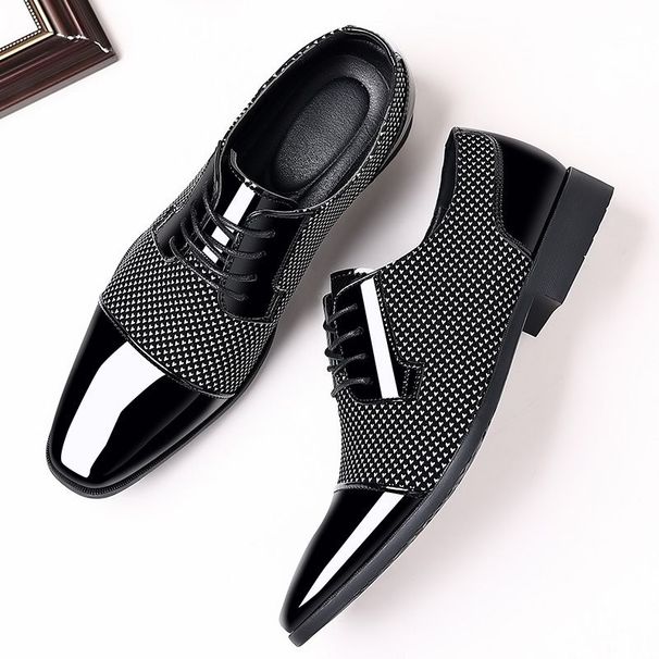 New business formal leather groom's wedding shoes, spring autumn casual breathable British Korean version pointed and_vogvips.com