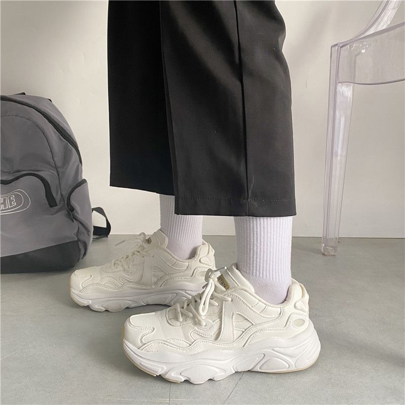 Women's Autumn/Winter Thick Soled Dad Shoes Hong Kong Style Korean Trendy Versatile Casual Sports Shoes For Students_vogvips.com