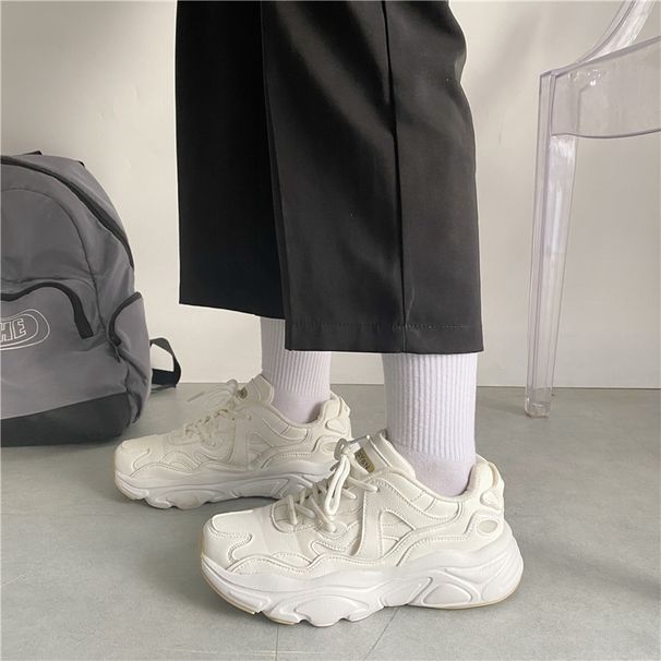 Women's Autumn/Winter Thick Soled Dad Shoes Hong Kong Style Korean Trendy Versatile Casual Sports Shoes For Students_vogvips.com