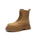 ZHR British Style Martin For Women 2024 Autumn Winter Versatile Thick-Soled Yellow Slimming Work Boots_vogvips.com