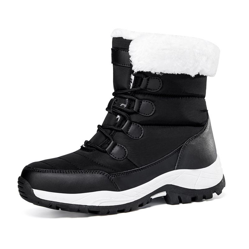 New Winter Velvet Thickened Warm And Wear-resistant Outdoor Hiking Shoes, Snow Boots For Women, High Top Cotton Shoes_vogvips.com