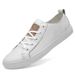 Cowhide Fashion Men's Casual Soft Sole Low-top Student Sneakers White Trendy Shoes Men_vogvips.com