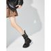 【Ruitian Women's Shoes】Princess Knight ● Genuine Leather Thick-Soled Melad Martin For Women, Foldable Two-Way Wear,_vogvips.com
