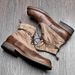 European Warm Series Fleece-Lined For Men, Short Versatile Genuine Leather British Martin Men's Work Boots, Desert Motorcycle Boots_vogvips.com