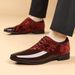 Men's Square-Toe Lace-Up Casual Shoes - Lightweight PU & Mesh Upper, Slip-Resistant Rubber Sole - Professional & Stylish For Office & Daily Wear_vogvips.com