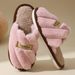 MTX Furry For Women, Autumn And Outdoor Non-Slip Indoor Thick Sole Home Fluffy Slippers, Winter Warm Cotton Slippers_vogvips.com