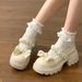 2026 Thick-Soled Mary Jane Leather Shoes For Women, Spring/Summer French Style Platform Chunky Heel Casual Versatile_vogvips.com