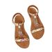 Women's Shoes Sandals 2025 Summer New Colorful Woven Beaded Round Toe Comfortable Flat Sandals_vogvips.com