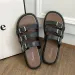 2026 Fashion Flat Slippers For Women In Summer Buttoned Up And Worn With A Straight Drag On Beach Slippers_vogvips.com