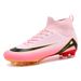 Seamless flying woven football shoes youth spike artificial grass game training sneakers_vogvips.com
