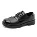ShoeVault Niche Original Round Toe Black Leather For Men Trendy Thick-Soled Height-Increasing Derby Korean Version Work Shoes_vogvips.com