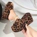 Leopard Print Thick-soled Flip-flops Fashionable Flat-bottomed Toe Holiday Wind Beach Cool Slippers Women_vogvips.com