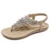 Embroidered Beaded Boho Flat Thong Sandals Large Size Comfortable Summer Footwear_vogvips.com