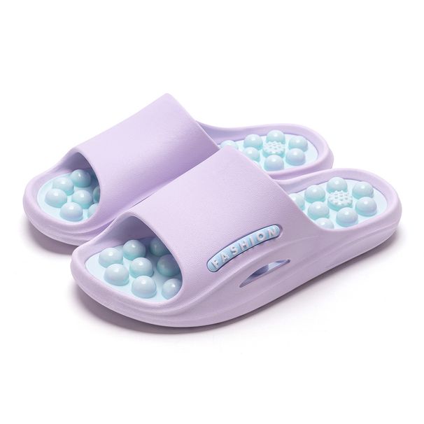 Summer Women Massage PVC Non-slip Unisex Home Slippers Comfortable Lightweight Indoor Outdoor Slides_vogvips.com