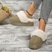 Women's Winter Snow Boots - Slip-On Faux Fur Lined Low-Cut Boots With Thick Sole, Lightweight & Warm, Available In Green_vogvips.com