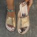 New 2025 Summer Flat Bottom Snake Pattern 43 Shoes, Straight Drag Beach Sandals, Women's Batch_vogvips.com