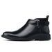 European Warm Series Color-Washed Autumn Winter For Men, Chunky Heel, Large Size Men's Shoes, Casual Leather Boots_vogvips.com