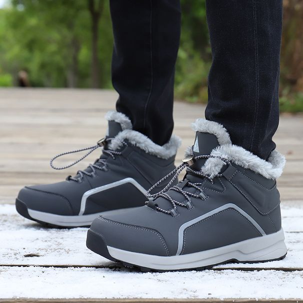 Men's And Women's Snow Boots, Walking Shoes, Warm And Thick Velvet Men's Shoes, Outdoor Large Cotton Shoes_vogvips.com