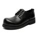 Voyage Men's Leather New Commuter Chunky High-End Versatile Casual Young Men Thick-Soled Derby Shoes 1281_vogvips.com