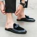 Casual Shoes Men's Half Leather Style Heel Without Slip-On Large Size Slippers Winter Loafers Autumn Lazy_vogvips.com