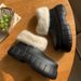 High-top Waterproof Backless Shoes For Women Winter Indoor Home Fleece-lined Warm Stepping Comfort EVA Outdoor_vogvips.com