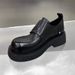 ShoeVault British Commuter Slip-On Thick-Soled Leather Style Big Toe Derby Men's Height-Increasing Lazy Casual Shoes_vogvips.com