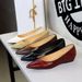 3683-20 Women's Wedge Heel Pointed Toe Shallow Grandma Versatile Hepburn Low-Heel Commuting S, Flats Silver Single_vogvips.com