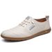 New round head men's casual shoes business trendy men's shoes small white shoes leather shoes hollow hole shoes leather sandals wholesale_vogvips.com