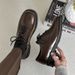 ShoeVault Square Toe Business Derby Height Increasing Winter Fleece Lined British Style Leather Casual Shoes For Men And Women_vogvips.com