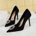 18249-K62 Fashion Banquet Pointed Thin Shallow Mouth Silk Water Diamond Ultra High Heels Single Shoes For Women_vogvips.com