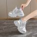 Korean-style New Dad Sneakers For Women 2025 Spring/autumn Student Running Sports Thick-soled Height-increasing Casual_vogvips.com