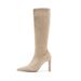 Over-the-Knee Women's 2025 New Autumn Winter High Heels Long Pointed Toe Chunky Heel Mid-Calf Boots_vogvips.com