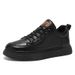 High Top Spring New Breathable Waterproof Anti Slip Chef Men's Versatile Black Leather Sports And Leisure Shoes_vogvips.com