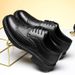 Euro Step Men's 2025 New Winter Fleece-Lined Warm Business Formal Genuine Leather Brogue Wedding Shoes Men_vogvips.com