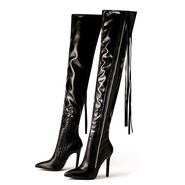 2025 High Heel Side Zipper Long Autumn Winter New Over-the-Knee Riding Women's Boots_vogvips.com