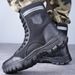 European Warm Series Spring Summer Black High Top Ultra-light Breathable Combat Tactical Mesh Boots Men Outdoor Security Inspection Training_vogvips.com