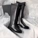 2025 New Genuine Soft Leather Knight Martin Korean Version Versatile Over-the-Knee Flat Elegant High Boots_vogvips.com