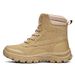 Outdoor High-top Boots Men Casual Combat Boots Men Soft Wear-resistant Anti-slip Lace-up Flat Comfortable Hiking Shoes Men_vogvips.com