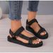 New Female Shoes On Sale Fashion Summer Outdoor Women's Solid Open Toe Low-heeled Roman Casual Beach Sandals Women_vogvips.com