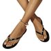 New Simple Real Wallet Toe Flip-flops Female Summer Wear Expensive High-grade Flat Half Slipper Sandals_vogvips.com
