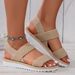 Women's Fashion Trend Anti-slip Wear Comfortable Matching Color Sole Pure Black Shoelace Flat Sandals_vogvips.com