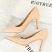 BIGTREE Shoes Women 7.5 Cm Heels Pu Leather Woman Pumps Occupation OL Office Shoes Stilettos Pointed Kitten Heels Ladies Shoes_vogvips.com
