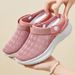 Women's Flying Woven Breathable Single Shoes Bag Head Half Tray Casual Shoes Women's Shoes Mesh Slippers_vogvips.com