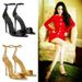 Women's Strappy High Heel Sandals Pointed Toe Thin Stiletto Heels Open Toe Dress Shoes Light Luxury Versatile, Simple, Open Toe, Gold Sandals_vogvips.com