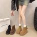 Frosted Leather Platform Thick-Soled Martin 2024 Winter New 8CM Height Increasing Fleece-Lined Short Boots For Petite_vogvips.com