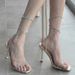 2025 Summer New Square Rhinestone Sandals Thin Heel Open Toe High Heels Crystal Sexy One Strap Roman Shoes For Women_vogvips.com