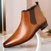 Men's Chelsea Boots Pointed Shoes Men's Shoes Short Boots Vintage Martin Boots Men's_vogvips.com